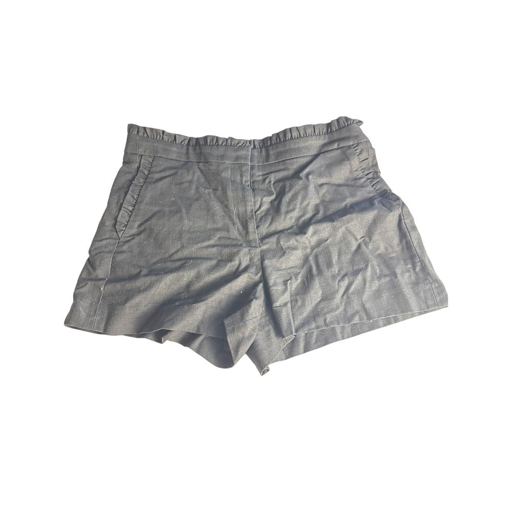 JCrew Women’s Tailored Shorts Gray Size 8 Linen Blend Mid Rise